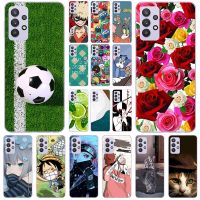 เคสลายฟุตบอลน่ารักน่ารักสำหรับ Samsung Galaxy A32 5G A326 A325 Galaxy A33 A335เคสห่อหุ้มการ์ตูนเคสมือถือซิลิโคนนิ่ม