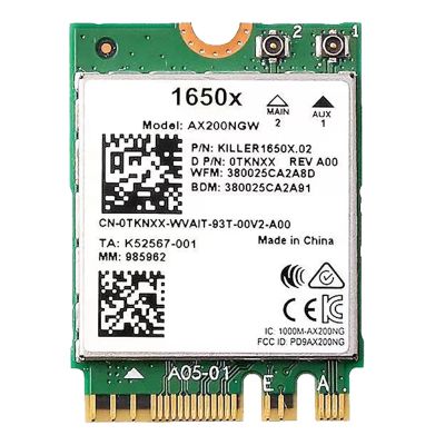 Replacement Accessories for Intel 1650X WiFi Card AX200 AX200NGW 3000Mbps 2.4G 5G WiFi 6+BT 5.1 Gigabit Wireless Network Card Support Win11