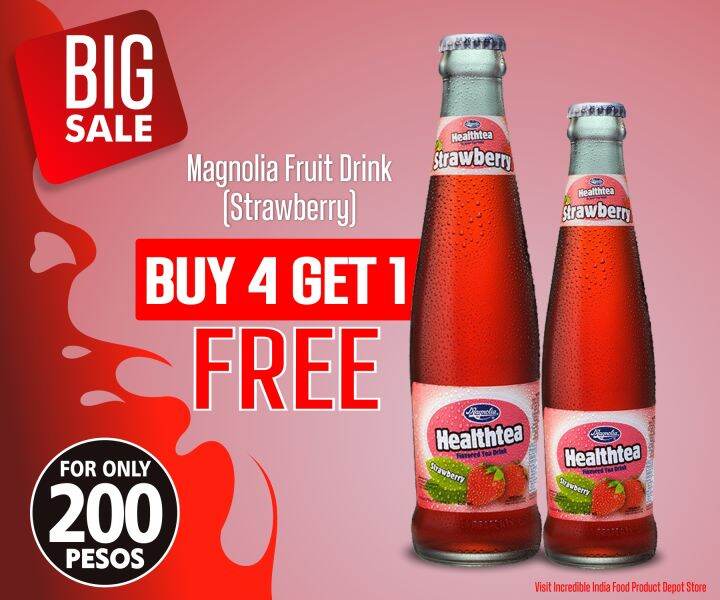 Magnolia Fruit Drink - Strawberry (HealthTea) Buy 4 Get 1 Free | Lazada PH