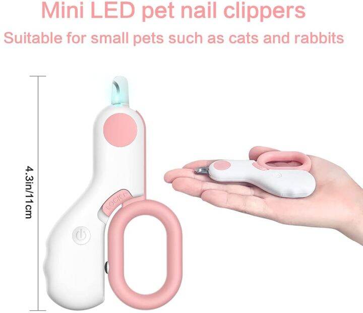 cat-dog-led-light-nail-clipper-cutter-nail-blood-line-protection-nail-toe-claw-clippers-กรรไกร-trimmer-grooming-tools