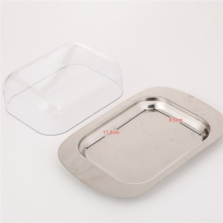 realand-retangular-stainless-steel-butter-dish-box-container-cheese-server-storage-keeper-tray-with-transparent-easy-lid