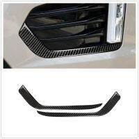 2PCS Front Bumper Light Cover Fog Lamp Frame Strip For Cadillac XT5 2016 2017 Carbon Fiber Look Car Exterior Intake Trim Sticker