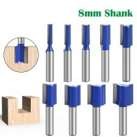 1PC 8MM Shank Milling Cutter ไม้แกะสลักตรงงานไม้ Router Bit Set ช่างไม้ 6/8/10/12/14/18/20mm เส้นผ่านศูนย์กลางการตัด