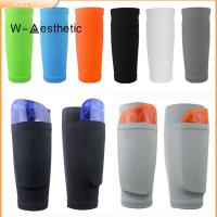 W-AESTHETIC ระบายอากาศได้ดี กระเป๋า Shinpads เด็กผู้ชายเด็กผู้ชาย ถุงเท้า Instep ที่ยึดแข้งฟุตบอล ฟุตบอลชินแผ่นครอบคลุม แขนป้องกันขา