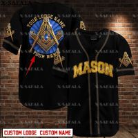 (In stock) Customize the cost of Love FREEMASON Masonic Mason 3D and Jersey Bisbol 3D, using Tops Tee. (Free nick name and logo)