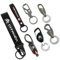 3D Metal/Leather Car Styling Keychain For Citroen C4 C3 C5 C1 C2 Berlingo C-Elysee C4-Picasso Key Chain Rings Accessories