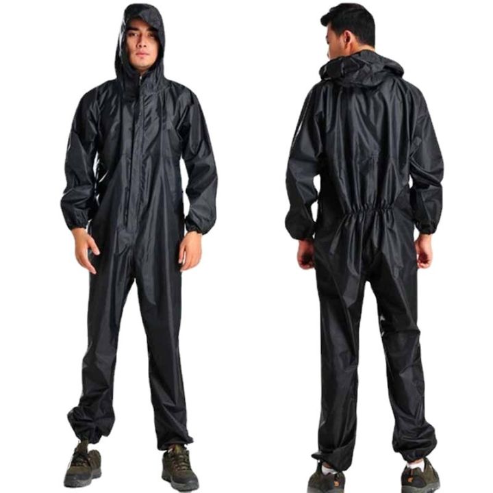 ชุดเอี๊ยมกางเกงเสื้อกันฝนเสื้อกันฝนมอเตอร์ไซค์ชายติดกันสำหรับผู้ชายและผู้หญิงเสื้อผ้าชุดกันฝน