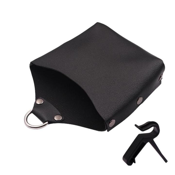 car-air-outlet-storage-bag-car-storage-pockets-auto-storage-bag-pu-leather-lychee-grain-fixed-hook-fine-workmanship-for-phone-card-key-pen-glasses-elegance