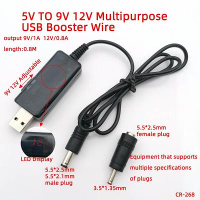 【Wireless】 USB ขั้นตอนอะแดปเตอร์ DC 9V 5.5*2.1มม. ปลั๊กโมดูลสายเคเบิล12V 4.0*1.7มม. 3.5*1.35มม. บูสต์ DC เพื่อแปลงวงจรไฟฟ้าและชิ้นส่วน USB