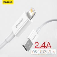 สาย USB Baseus สำหรับสายเคเบิล11 12 Pro Max Xs Xr X SE 8 7 6 Plus 6S สายสายรับส่งข้อมูลที่รวดเร็วสายชาร์จสำหรับ Ipad Air Mini 4