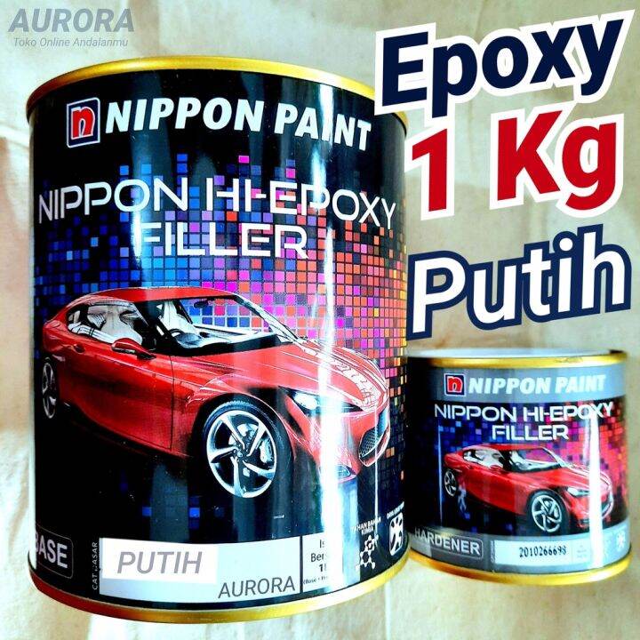 Nippon HiEpoxy Filler White 1Kg / Epoxy Putih Nippe untuk Dasaran Cat