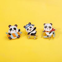 [Lovely Cute] Chinese style national treasure panda brooch sports meeting cute cartoon badge clothes bags accessories decorations