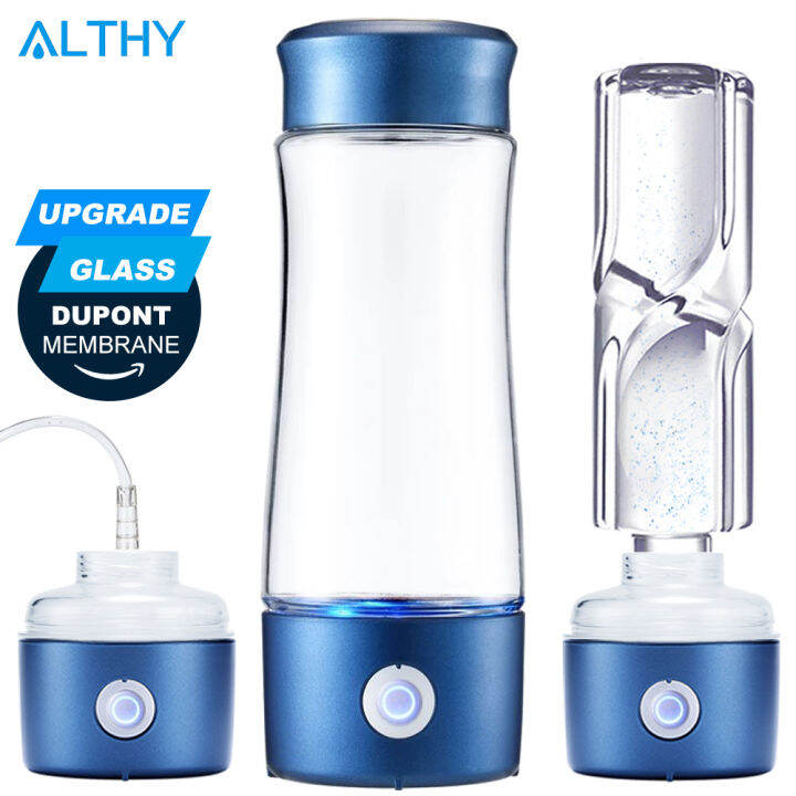 ALTHY 5th Generation Hydrogen Water Generator Bottle Glass Cup DuPont ...