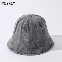 Korea Spring Wash Denim Bucket Hat Women