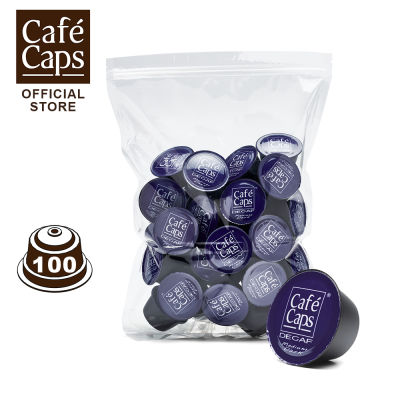 Cafecaps - Coffee Nescafe Dolce Gusto Compatible Decaf (1 ถุง X100 แคปซูล) - Dolce Gusto Coffee แคปซูลที่เข้ากันได้แคปซูลกาแฟที่ ส่วนผสมของเมล็ดอาราบิก้าหอมกรุ่น 100% ที่ผ่านการสกัดคาเฟอีนอย่างพิถีพิถัน แคปซูลกาแฟใช้ได้กับเครื่อง Dolce Gusto เท่านั้น