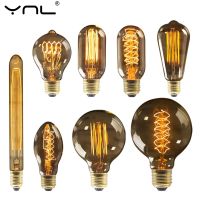 Retro Edison หลอดไฟ E27 220V 40W ST64 G80 G95 G125 Ampoule Vintage Edison หลอดไฟหลอดไส้หลอดไฟ Filament หลอดไฟ Home Decor-TIOH MALL