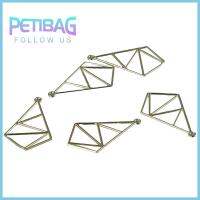 PETIBAG 10PCS โลหะผสมอัลลอยด์ จี้เปิดฝาหลัง 40x24mm เล็กๆน้อยๆ สร้อยคอเสน่ห์ ดีไอวาย กรอบกลวงรูปทรงเรขาคณิต สำหรับทำเครื่องประดับ