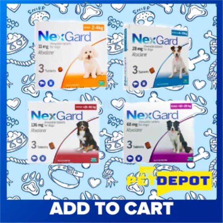 NexGard Fast Acting Anti Tick and Flea Treatment Chewables For Dogs