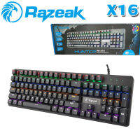 Razeak RK-X16 คีย์บอร์ด สำหรับเกม Blue Switch Metal Mechanical Gaming แป้นพิมไทย-อังกฤษ ประกัน 1 ปี