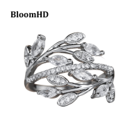 BloomHD แหวนเพทายโป๊ยกั๊กเถาใบดอกไม้สร้างสรรค์ใหม่สำหรับผู้หญิงและเด็กผู้หญิง