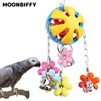 Parrots Bird Toys Bird Accessories Pet Colorful Beads Bells Chew Swing Toys For Budgie Parakeet Cage Bird Cage Hanging Toys