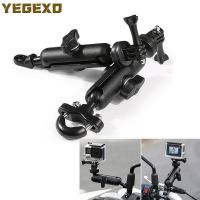 Motorcycle parts Camera Holder Handlebar Mirror Mount Bracket Stand FOR gsx-s1000 aprilia shiver 750 bmw s1000r kymco ak 550