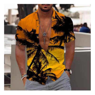 เสื้อฮาวายเขตร้อน2023สำหรับผู้ชาย3d ชายหาดวันหยุดเสื้อขนาดใหญ่แขนสั้น6xl เสื้อนอกลายดอกไม้เสื้อยืดชายฤดูร้อน
