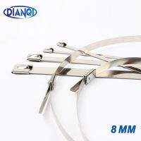 10PCS 8mm width Self Locking Stainless Steel wires metal cable ties self Lock tie wrap zip ties