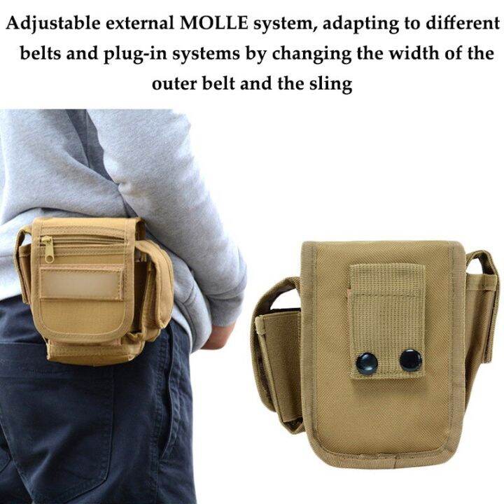 กระเป๋ายุทธวิธี-molle-hu-nting-กระเป๋าเข็มขัดเอวกระเป๋าแบบพกพา-fanny-pack-กลางแจ้งกันน้ำเอวแพ็คกระเป๋าโทรศัพท์กรณี-pocket