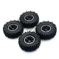 INJORA 1:10 RC Rock Crawler 1.9 Inch Rubber Tires &amp; Plastic Wheel Rim Set for Axial SCX10 Tamiya CC01 D90 TF2