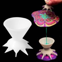 2PCS DIY Fabric Paint Tool Paint Pouring Split Cup Handcraft Paint Pouring Acrylic Painting Flower Pattern Making Funnel Split