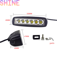 Shine 18W 6000K LED Work Light Bar Driving Lamp FOG Off Road SUV รถเรือรถบรรทุก