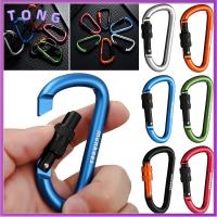 TONG 80.842.5มม รูปร่าง D เครื่องมือกลางแจ้ง Carabiner ปีนเขา หัวเข็มขัดปีนเขามืออาชีพ ล็อค quickdraws ล็อคความปลอดภัย