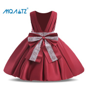 MQATZ Quần Áo Bé Gái Váy Cưới Váy Sinh Nhật Trẻ Em Màu Xanh Không Tay Cho