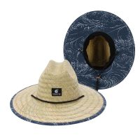 New Women Lifeguard Hat Straw Summer Beach Sun Hat Outdoor Bohemia Lady Fashion Fedora Panama Hat