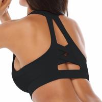 Sexy Crisscross Seamless Fitness Yoga Bra Tops Women Removable Pads Workout Running Bra Solid Gym Bra Dance Sports Brassiere