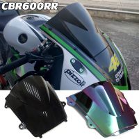 CBR600RR กระจกบังลมกระจกรถยนต์กันลมเบี่ยงสำหรับ Honda CBR 600 RR F5 2013 2014 2015 2016 2017 2018 2019 2020 2021ฟองคู่