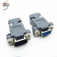 【cw】 5Set RS232 serial port connector DB9 female socket Plug 9 Pin copper COM adapter with Plastic Case 【hot】