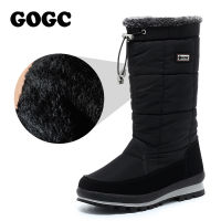 GOGC Womens Boots mid-calf boots women waterproof snow boots Winter Shoes Womens Winter High Boots ladies black Shoes G9637