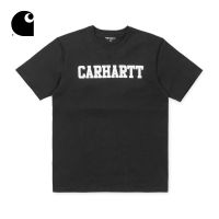 Carhartt WIPผู้ชายฤดูใบไม้ร่วงและฤดูหนาวโลโก้เรียบง่ายพิมพ์แนวโน้มสั้นเสื้อยืด024772D