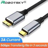 5Gbps USB Type C To Micro B 3.0 Connector Cable 5A Quick Charging For MacBook Laptop Hard Drive Disk Smartphone MicroB Wire Cord Cables  Converters