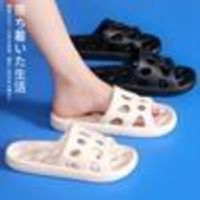 EVA bathroom slippers for men indoor soft-soled massage home slippers for couples hollow leaking quick-drying sandals for women in the shower 【JYUE】