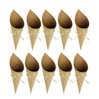 Wedding Decoration 50pcs Creative Vintage Kraft Paper Cylinder Confetti Cones Wedding Bachelorette Party Decor Bridal Shower-S