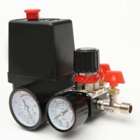 QDLJ-95~125psi Air Compressor Pressure Switch Control Valve Manifold Regulator-gauges Automatic Loading / Unloading Control