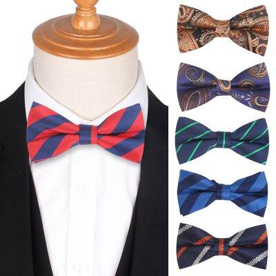 Striped Bow Tie For Men Women Classic Paisley Suits Bowtie For Party Wedding Adult Mens Bow ties Cravats Adjustable Tie Bowknot