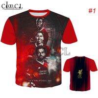 2023 NewLiverpool F.C. 3D ออกแบบล่าสุดพิมพ์เสื้อยืดผู้ชายและลำลอง