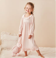 Children Girl Lolita Dress Princess Sleepshirts Vintage Kid Ruffles