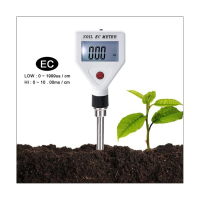 EC Detector Soil Analyzer Conductivity Test Potted Planting EC Meter Flowers and Plant Agriculture Detector -White