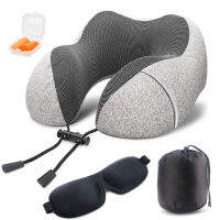ตัวเลขนุ่มหน่วยความจำหมอนโฟมเดินทาง,หมอนรองคอTravelชุด3D Contoured Eye Protection,ปลั๊กอุดหูและกระเป๋าเก็บของ,ผ้าฝ้ายนุ่มHump Body Designเหมาะสำหรับเดินทาง,Napping