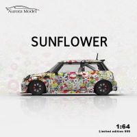 Aurora 1:64 Model Car Mini Cooper LBWK Wide Body Alloy Vehicle - Sunflower Versions